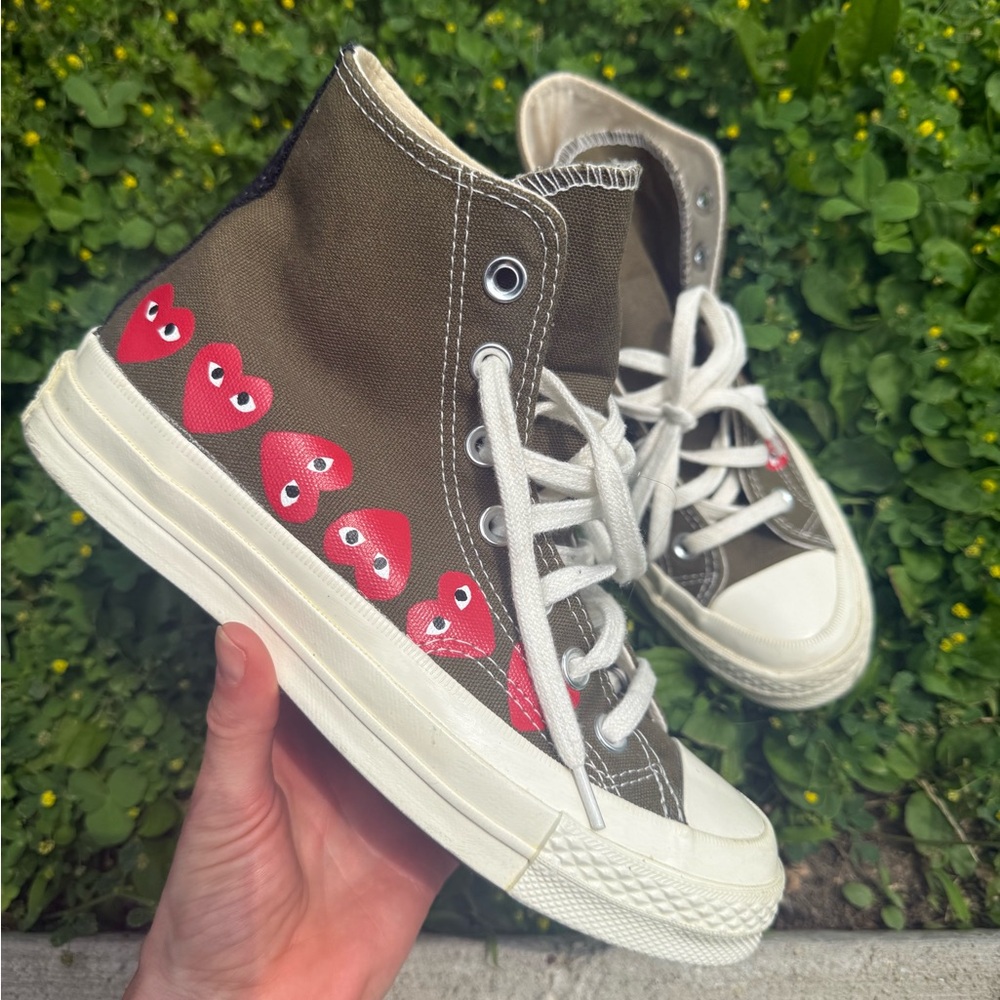 Women’s comme des garcons high top converse